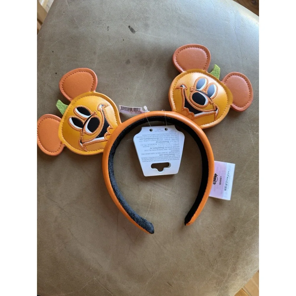 Disney Parks 2025 Halloween Mickey Mouse Pumpkin Ear Headband